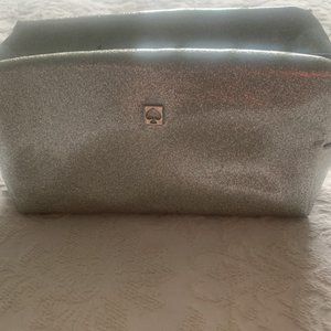 Silver Kate Spade make up bag